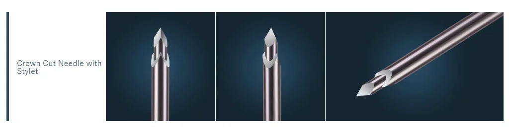Crown cut needle with stylet, puncture needles, biopsy needles | ZorayPT