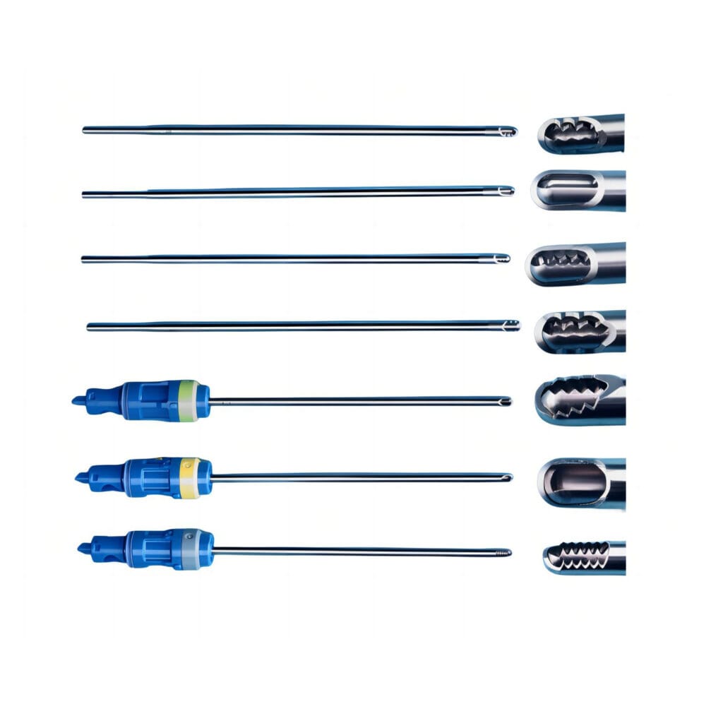 zx-正方形 ZorayPT’s custom Shaver Blades for minimally invasive surgery.